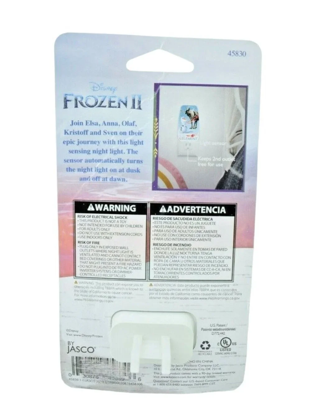 Disney Frozen 2 LED Night Light In My Element Olaf and Sven (New)